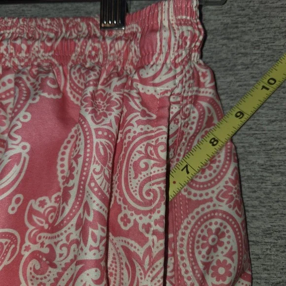 Spicy Tuna Swim Trunks Shorts Pink Paisley Pattern Men's Size Medium Pockets - Picture 7 of 9